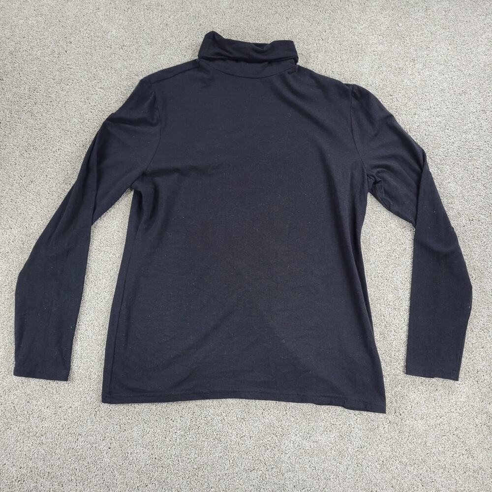 GAP Womens Turtleneck Sweater XL Black Long Sleeve Pullover Stretch Knit Casual